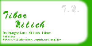 tibor milich business card